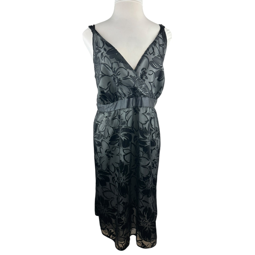 Lane Bryant Velvet Burnout Overlay Surplice Dress Plus Size 22 Whimsigoth Witchy - Picture 15 of 15